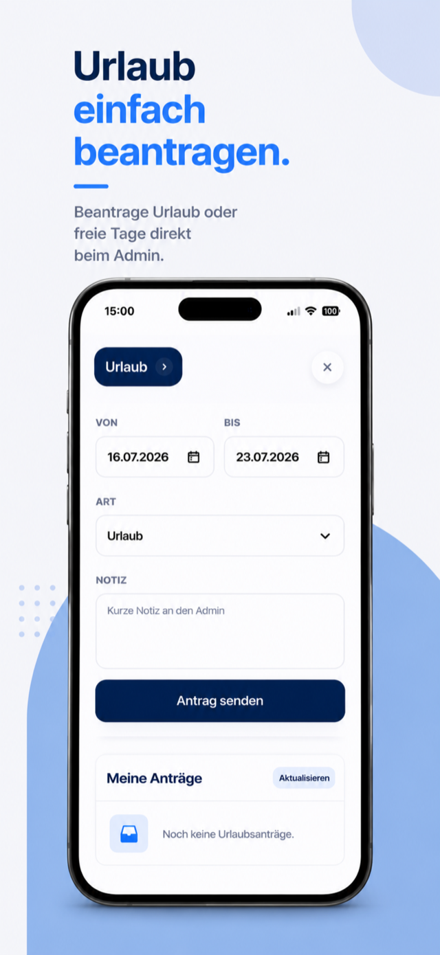 Schichtwerk Worker-App – Urlaub beantragen